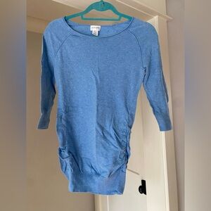 Motherhood Maternity Lightweight 3/4 Sleeve Sweater Blue Size Medium